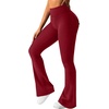 image:imageAvanova Scrunch Butt Lifting Leggings for Women Flared Yoga Workout Gym Pants with PocketsRed