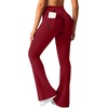 image:imageAvanova Scrunch Butt Lifting Leggings for Women Flared Yoga Workout Gym Pants with PocketsRed