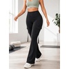 image:imageAvanova Women Bootcut Yoga Pants Cargo Leggings Flare Workout Pants for Yoga Gym Scrunch Butt LiftingBlack