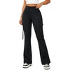 image:imageAvanova Women Bootcut Yoga Pants Cargo Leggings Flare Workout Pants for Yoga Gym Scrunch Butt LiftingBlack
