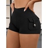 image:imageAvanova Women Booty Shorts with Side Pockets High Waisted Biker Workout Gym Yoga ShortsBlack
