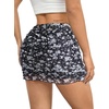 image:imageAvanova Women Mini Skirt High Waisted Ruched Mesh Bodycon Skorts for Going Out Club Summer SkirtBlack Lx02