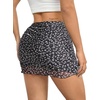 image:imageAvanova Women Mini Skirt High Waisted Ruched Mesh Bodycon Skorts for Going Out Club Summer SkirtBlack Lx06