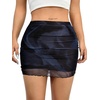 image:imageAvanova Women Mini Skirt High Waisted Ruched Mesh Bodycon Skorts for Going Out Club Summer SkirtBlack Lx07