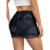 image:imageAvanova Women Mini Skirt High Waisted Ruched Mesh Bodycon Skorts for Going Out Club Summer SkirtBlack Lx07