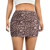 image:imageAvanova Women Mini Skirt High Waisted Ruched Mesh Bodycon Skorts for Going Out Club Summer SkirtBrown Leopard
