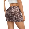 image:imageAvanova Women Mini Skirt High Waisted Ruched Mesh Bodycon Skorts for Going Out Club Summer SkirtBrown Leopard