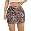 image:imageAvanova Women Mini Skirt High Waisted Ruched Mesh Bodycon Skorts for Going Out Club Summer SkirtBrown Leopard