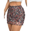 image:imageAvanova Women Mini Skirt High Waisted Ruched Mesh Bodycon Skorts for Going Out Club Summer SkirtDisty Multicolor