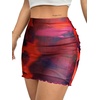 image:imageAvanova Women Mini Skirt High Waisted Ruched Mesh Bodycon Skorts for Going Out Club Summer SkirtMulticolor