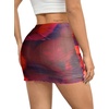 image:imageAvanova Women Mini Skirt High Waisted Ruched Mesh Bodycon Skorts for Going Out Club Summer SkirtMulticolor