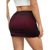 image:imageAvanova Women Mini Skirt High Waisted Ruched Mesh Bodycon Skorts for Going Out Club Summer SkirtPurple Red