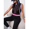 image:imageAvanova Womens Workout Shirts Sleeveless Hoodies Drawstring Open Side Gym Cropped Tank TopBlack Pink Blue