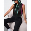 image:imageAvanova Womens Workout Shirts Sleeveless Hoodies Drawstring Open Side Gym Cropped Tank TopOrange Pink Teal