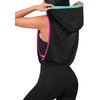 image:imageAvanova Womens Workout Shirts Sleeveless Hoodies Drawstring Open Side Gym Cropped Tank TopOrange Pink Teal