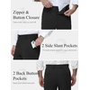 image:imageTapata Big and Tall Mens Casual Pant 283032 Elastic Waist Dress Slacks Classic Work to Weekend Zipper Fly and PocketsBlack