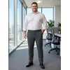 image:imageTapata Big and Tall Mens Casual Pant 283032 Elastic Waist Dress Slacks Classic Work to Weekend Zipper Fly and PocketsDark Gray