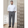 image:imageTapata Big and Tall Mens Casual Pant 283032 Elastic Waist Dress Slacks Classic Work to Weekend Zipper Fly and PocketsDark Gray