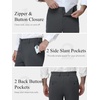 image:imageTapata Big and Tall Mens Casual Pant 283032 Elastic Waist Dress Slacks Classic Work to Weekend Zipper Fly and PocketsDark Gray