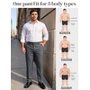 image:imageTapata Big and Tall Mens Casual Pant 283032 Elastic Waist Dress Slacks Classic Work to Weekend Zipper Fly and PocketsDark Gray