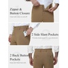 image:imageTapata Big and Tall Mens Casual Pant 283032 Elastic Waist Dress Slacks Classic Work to Weekend Zipper Fly and PocketsKhaki