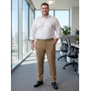 image:imageTapata Big and Tall Mens Casual Pant 283032 Elastic Waist Dress Slacks Classic Work to Weekend Zipper Fly and PocketsKhaki