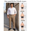 image:imageTapata Big and Tall Mens Casual Pant 283032 Elastic Waist Dress Slacks Classic Work to Weekend Zipper Fly and PocketsKhaki