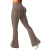 image:imageAvanova Scrunch Butt Lifting Leggings for Women Flared Yoga Workout Gym Pants with PocketsKhaki