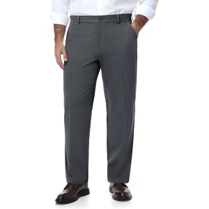 image:imageTapata Big and Tall Mens Casual Pant 283032 Elastic Waist Dress Slacks Classic Work to Weekend Zipper Fly and PocketsDark Gray