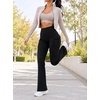 image:imageAvanova Women Bootcut Yoga Pants Workout Flare Leggings Butt Lifting Side Pockets for Yoga WorkoutBlack