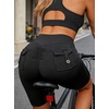 image:imageAvanova Women Booty Biker Shorts with Pockets Scrunch Butt Lifting Shorts Knee Length for Gym Workout AthleticBlack