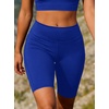 image:imageAvanova Women Booty Biker Shorts with Pockets Scrunch Butt Lifting Shorts Knee Length for Gym Workout AthleticRoyal Blue