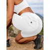 image:imageAvanova Women Booty Biker Shorts with Pockets Scrunch Butt Lifting Shorts Knee Length for Gym Workout AthleticWhite