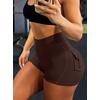 image:imageAvanova Women Booty Shorts with Pockets Scrunch Butt Lifting Yoga Workout Gym Biker Cargo ShortsBrown