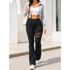 image:imageAvanova Women Contrast Mesh Bootcut Yoga Pants Flare Workout Leggings Athletic Pants for Yoga ActivewearBlack