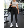 image:imageAvanova Women Ruched Scrunch Butt Leggings Booty Lifting High Waisted Workout Gym Yoga Pants with PocketsBlack