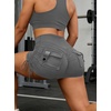 image:imageAvanova Women Scrunch Butt Lifting Shorts Booty Gym Workout Shorts with Cargo Pockets Ruched Side DrawstringGrey
