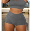 image:imageAvanova Women Scrunch Butt Lifting Shorts Booty Gym Workout Shorts with Cargo Pockets Ruched Side DrawstringGrey