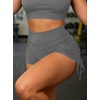 image:imageAvanova Women Scrunch Butt Lifting Shorts Booty Gym Workout Shorts with Cargo Pockets Ruched Side DrawstringGrey