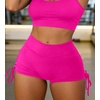 image:imageAvanova Women Scrunch Butt Lifting Shorts Booty Gym Workout Shorts with Cargo Pockets Ruched Side DrawstringPink