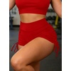 image:imageAvanova Women Scrunch Butt Lifting Shorts Booty Gym Workout Shorts with Cargo Pockets Ruched Side DrawstringRed