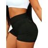 image:imageAvanova Women Scrunch Butt Lifting Shorts V Crossed High Waisted Cargo Booty Shorts with Pockets for Gym WorkoutBlack