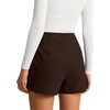 image:imageAvanova Women Slit Mini Skorts Skirt High Waisted Short Skirts Business Work OfficeBrown