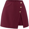 image:imageAvanova Women Slit Mini Skorts Skirt High Waisted Short Skirts Business Work OfficeBurgundy