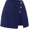 image:imageAvanova Women Slit Mini Skorts Skirt High Waisted Short Skirts Business Work OfficeNavy