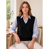 image:imageAvanova Women V Neck Sweater Vest Sleeveless Sweater Ribbed Knit Tank Top for Business Casual WorkBlack