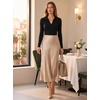 image:imageAvanova Womens Ribbed Knit Sweater Slim Fit Collared V Neck Dressy Top for Elegant Work to WeekendBlack