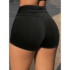 image:imageAvanova Womens Ruched High Waisted Shorts Tummy Control Booty Shorts for Gym Workout YogaBlack