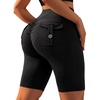 image:imageAvanova Women Booty Biker Shorts with Pockets Scrunch Butt Lifting Shorts Knee Length for Gym Workout AthleticBlack
