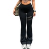 image:imageAvanova Women Contrast Mesh Bootcut Yoga Pants Flare Workout Leggings Athletic Pants for Yoga ActivewearBlack